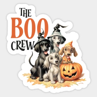 The Boo Crew Vintage Halloween Dogs Sticker